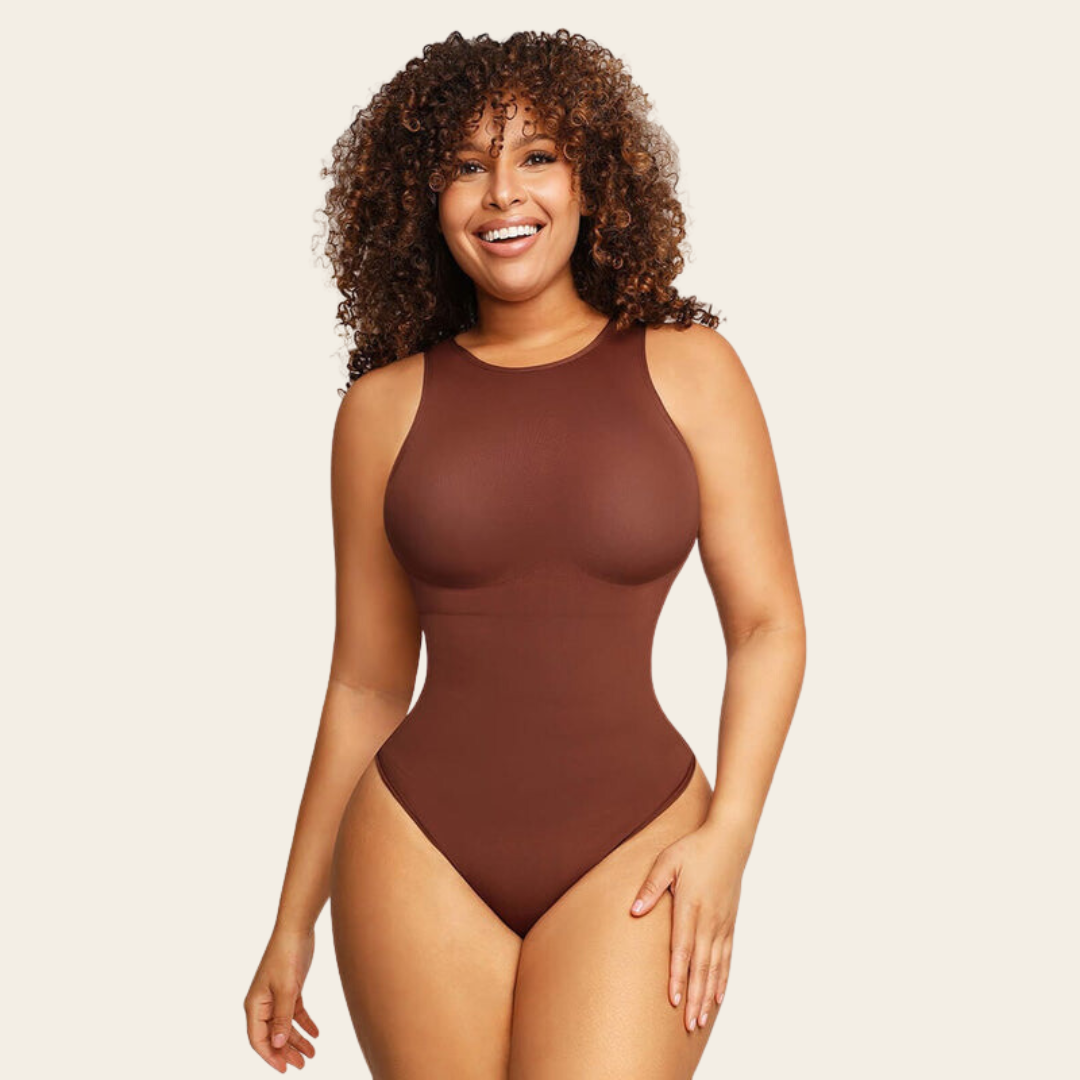 Elegance Elevate: Hoge Nek Shaping Bodysuit – Koop er een, Krijg er een Gratis!