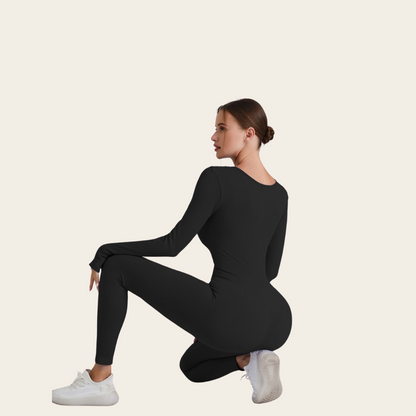 Allure Long Sleeve Jumpsuit Koop Eén, Krijg Eén Gratis