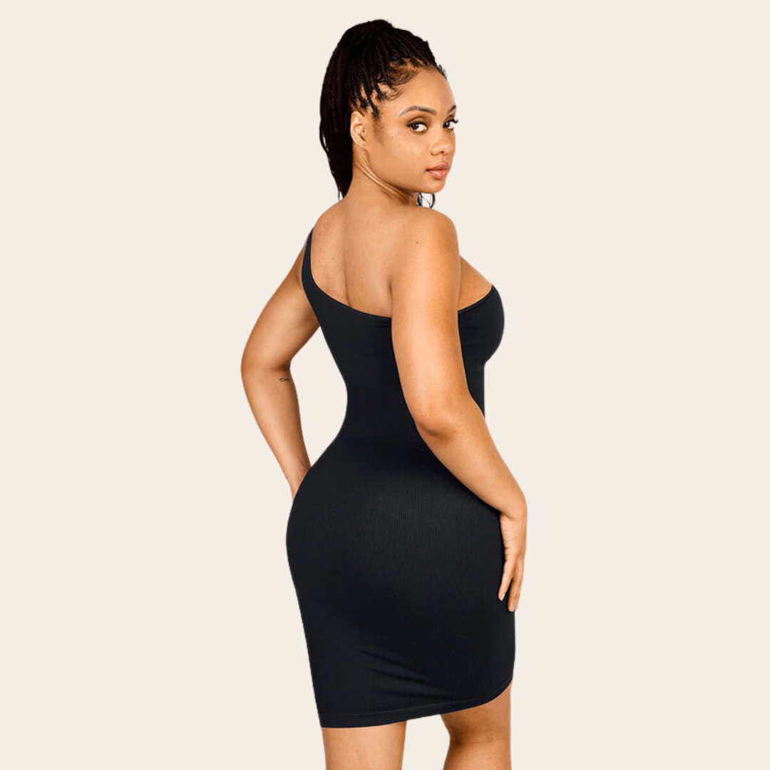 Luna Chic: Naadloze Één-Schouder Body Shaper | Koop er een, Krijg er een Gratis!