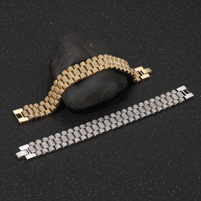 Titanium Sparkle Diamond Cuff