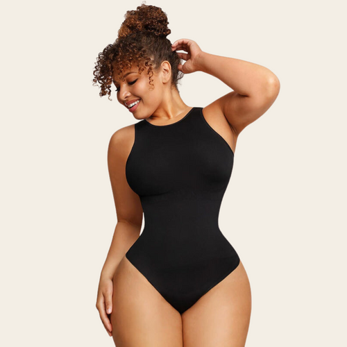 Elegance Elevate: Hoge Nek Shaping Bodysuit – Koop er een, Krijg er een Gratis!