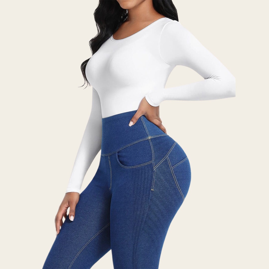 Eleganza Dual Sleeve String Bodysuit – Koop 1, Krijg 1 Gratis