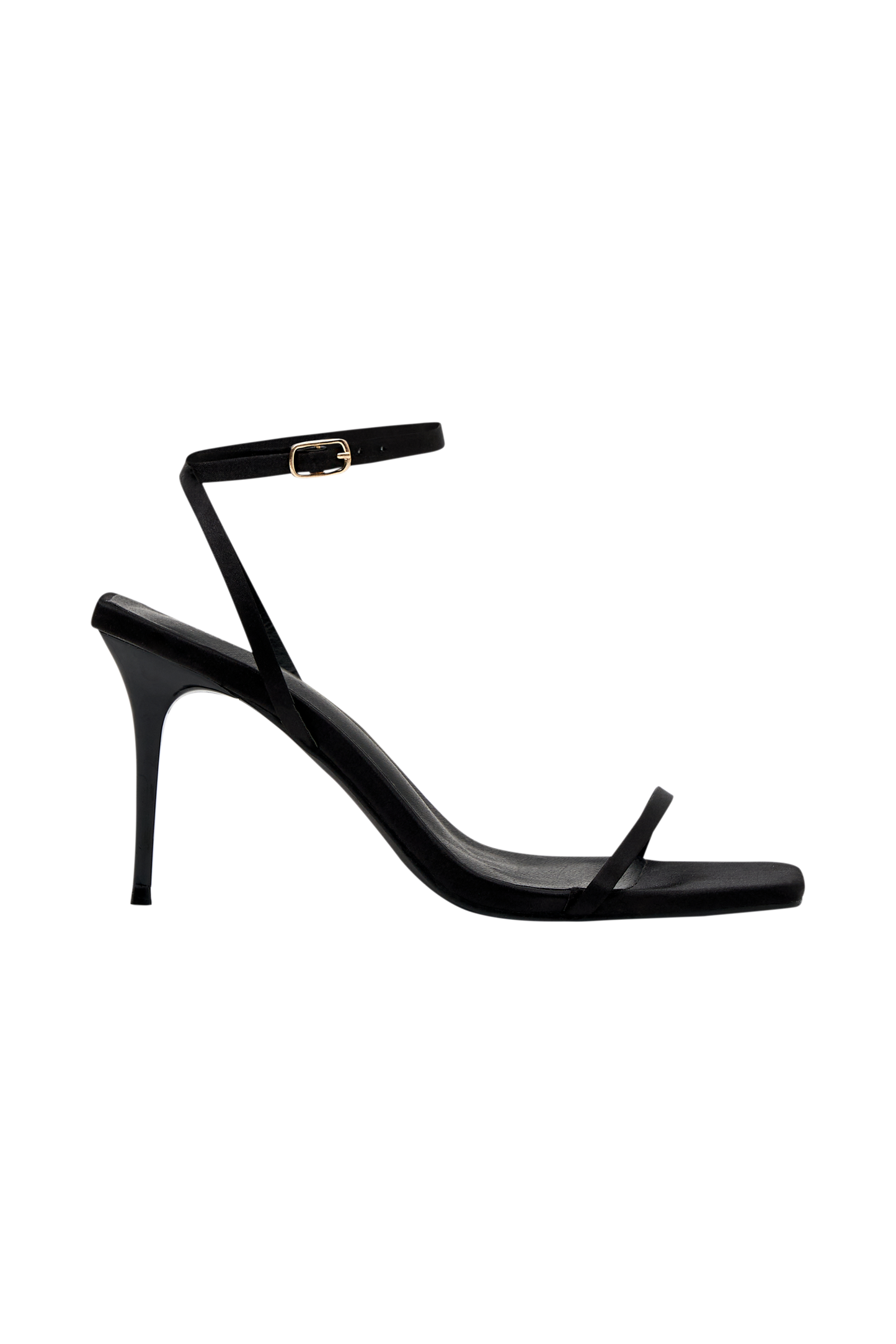 Fleur Thin Strap High Heel - Black