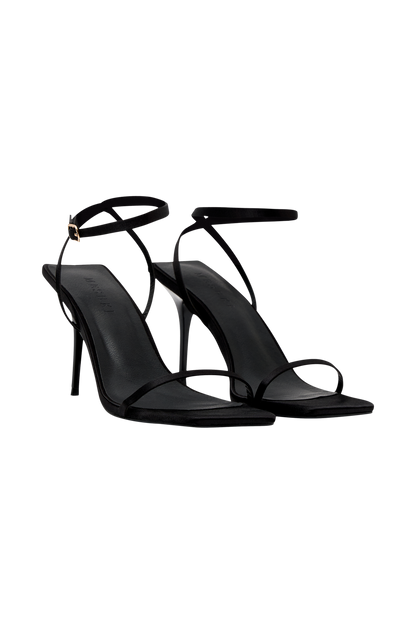 Fleur Thin Strap High Heel - Black