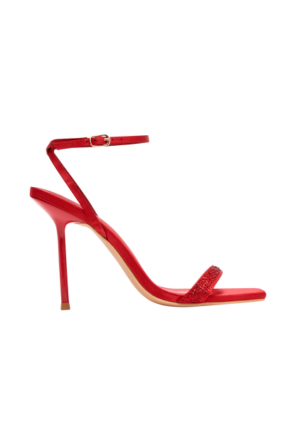 Haley Hot Fix Diamante Heel - Red