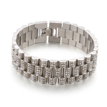 Titanium Sparkle Diamond Cuff