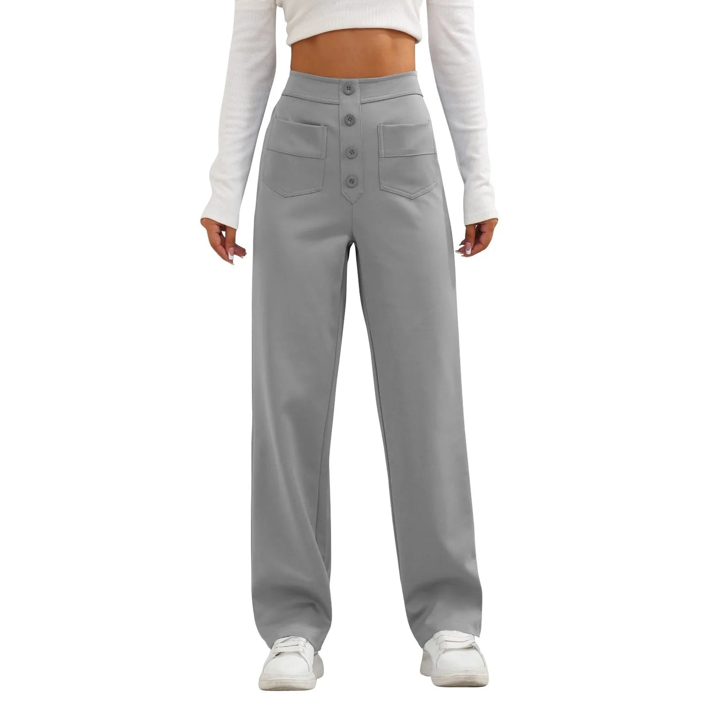 Ilse | High-waisted elastische casual broek