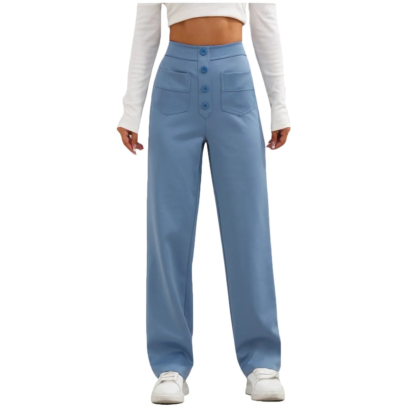 Ilse | High-waisted elastische casual broek