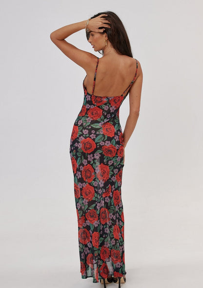 Alanna Floral Printed Maxi Slip Dress