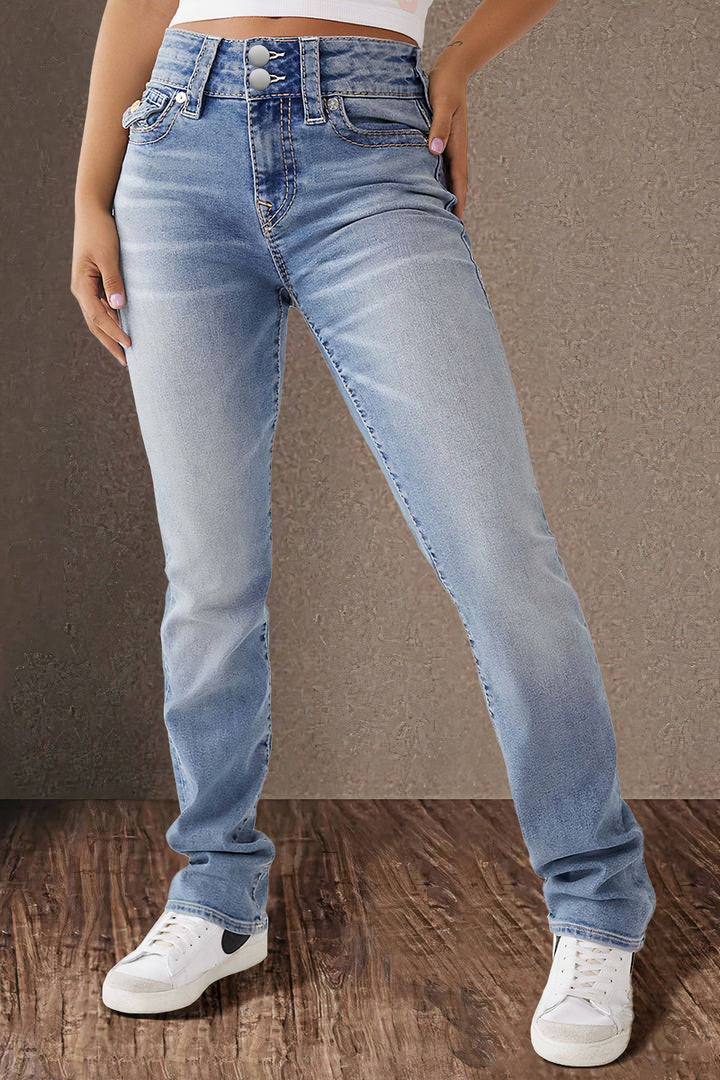 STRAIGHT LEG CASUAL JEANS