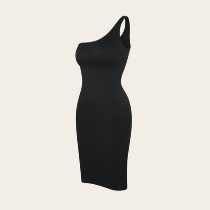 Luna Chic: Naadloze Één-Schouder Body Shaper | Koop er een, Krijg er een Gratis!