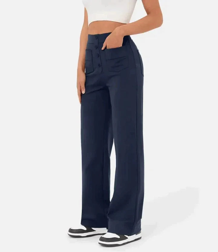 Ilse | High-waisted elastische casual broek