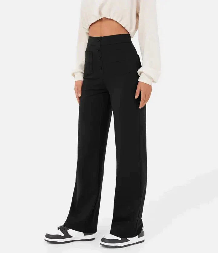 Ilse | High-waisted elastische casual broek