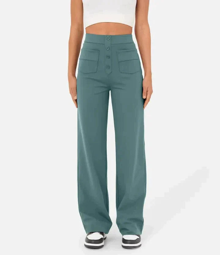 Ilse | High-waisted elastische casual broek