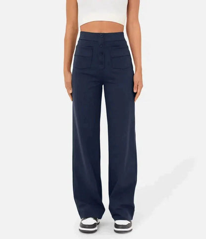 Ilse | High-waisted elastische casual broek