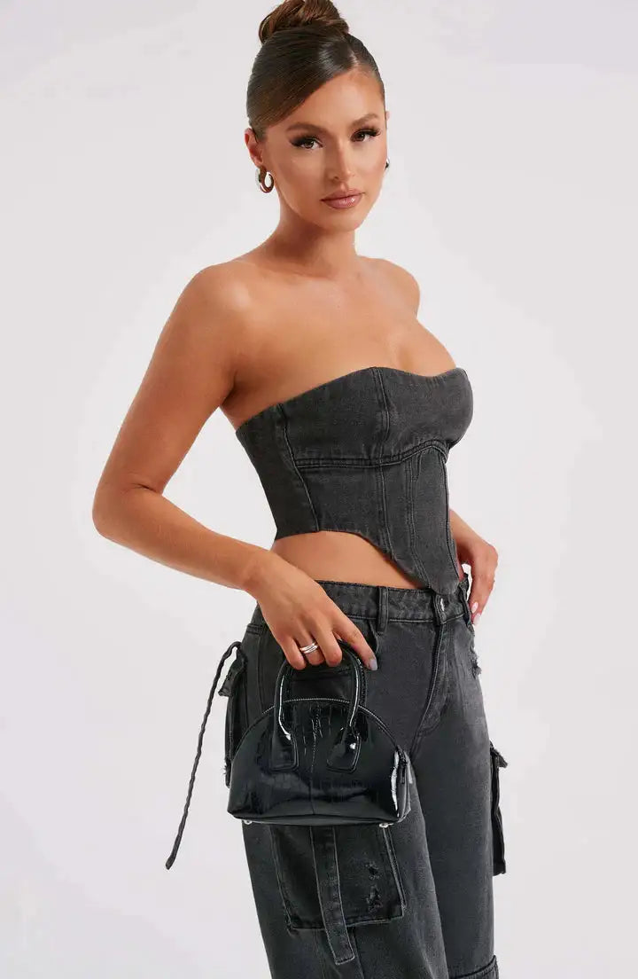 Mya™┃Denim Corset Top